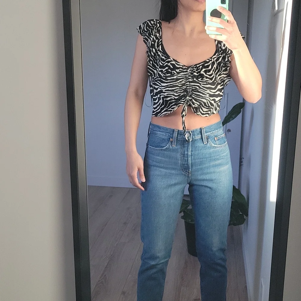 Zara pleated ruffled top - Picture 8 of 11